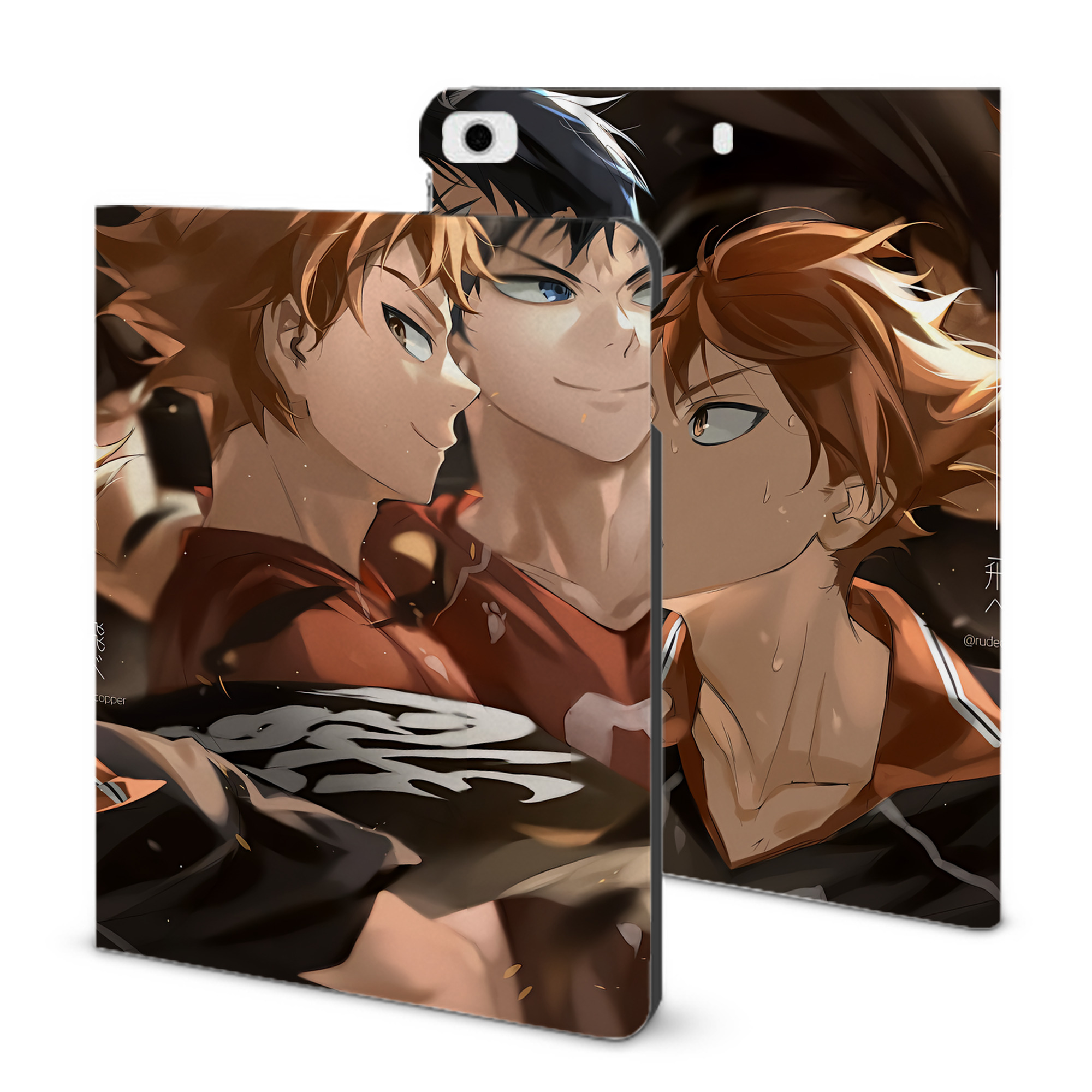 （画像用） ハイキュー!! Haikyu!! IPad ケース ブック型 PUレザー TPU 耐衝撃 軽量 薄型 ペン収納なし 全面保護 IPad 各モデル対応